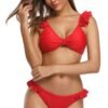 Free Size Black Deep Neck Bikini - BKN-60043