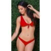 Free Size Black Deep Neck Bikini - BKN-60095