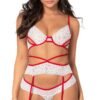 Free Size White - Red Nurse Erotic Costume - EC-00404