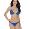 Dress Sexy Royal Blue Women's Erotic Lingerie Set with Eye Lace and Hook N Eye Closure