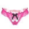 Erotic Rose Pink Crotchless Thong Panty - EPN-04570
