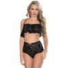 Free Size Black Full Coverage Lingerie Set - LS-06006