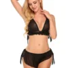 Free Size Black See-Through Lingerie Set - LS-06040