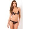 Free Size Black Crotchless Lingerie Set - LS-06195
