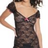 Free Size Black  Chemise - CH-80015