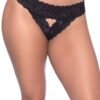 Free Size Black Hip Open Erotic Panty - EPN-04070