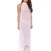 Free Size White See Through Nightgown - NG-30486