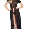 Free Size Black See Through Nightgown - NG-36400