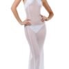 Free Size White See Through Nightgown - NG-38013